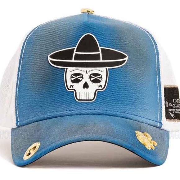 Red Monkey Sombrero Sugar Skull Limited Unisex Trucker Hat Cap RM1470 | 4 Colors - Picture 2 of 16